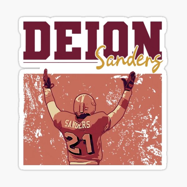 Deion sport Sanders Deion sport Sanders Retro Aesthetic Fan Art 80s  Sticker for Sale by TrendySunies