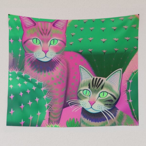 Item preview, Cats and cacti  designed and sold by Roxburylane.