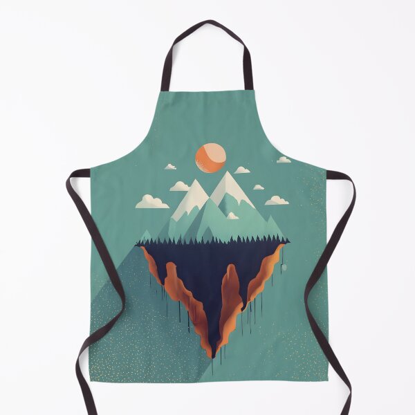 Item preview, Floating Mountains | Minimalist Illustration Design designed and sold by MildOrangeStore.