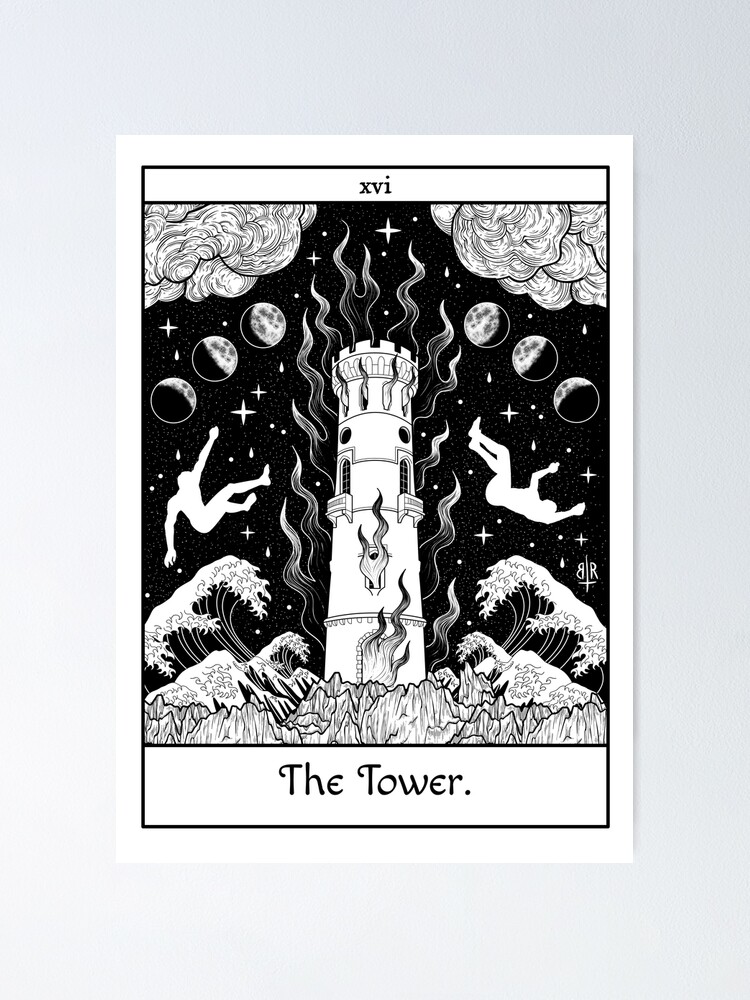 Tower Tarot Card" Poster for by benjaminrose | Redbubble