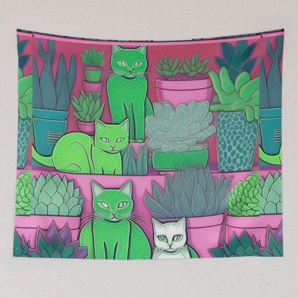 Item preview, Cactus and cats  designed and sold by Roxburylane.