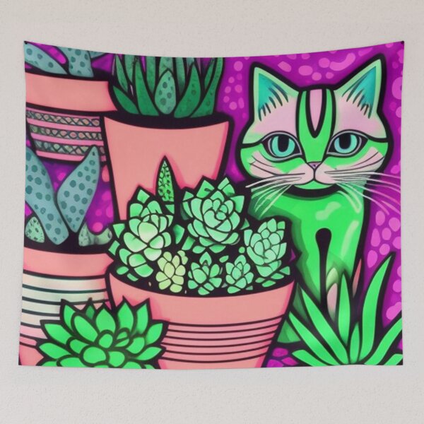 Item preview, Kitty and Cactus  designed and sold by Roxburylane.