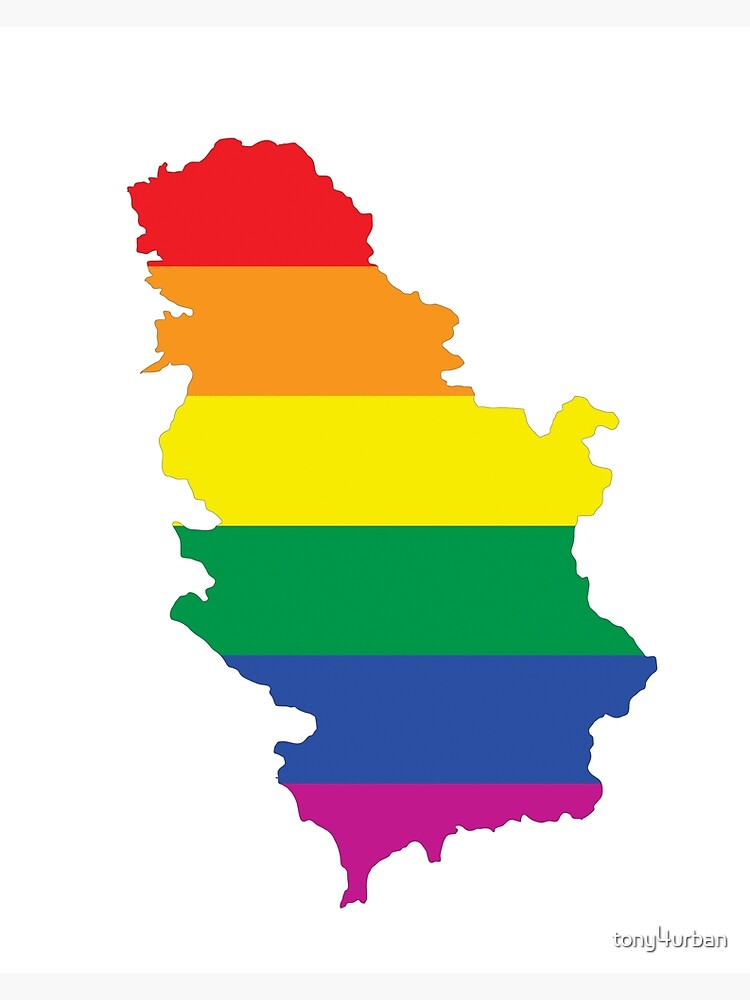 Serbia Gay Map Poster By Tony4urban Redbubble   Flat,750x,075,f Pad,750x1000,f8f8f8 