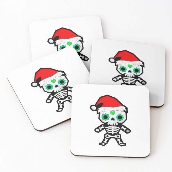 Item preview, Vintage 3 Sugar Skull Navidad Dia de muertos y Feliz Navidad designed and sold by the Zarock Shop.