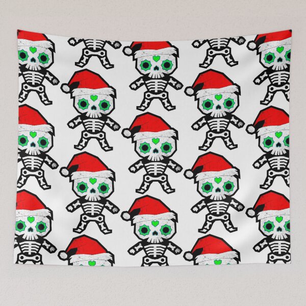 Item preview, Vintage 3 Sugar Skull Navidad Dia de muertos y Feliz Navidad designed and sold by the Zarock Shop.