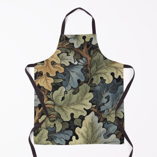 Item preview, Crispy Cold Oak Leaves, Late fall Pattern, William Morris Style designed and sold by NouveauEra.