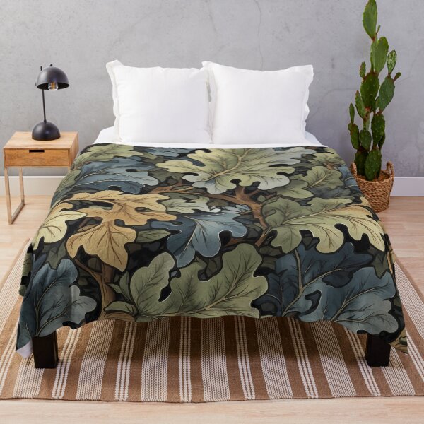 Item preview, Crispy Cold Oak Leaves, Late fall Pattern, William Morris Style designed and sold by NouveauEra.