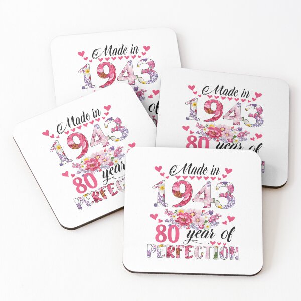 Item preview, Made In 1943 Floral 80 Year Old 80th Birthday For Women designed and sold by myrosetee.