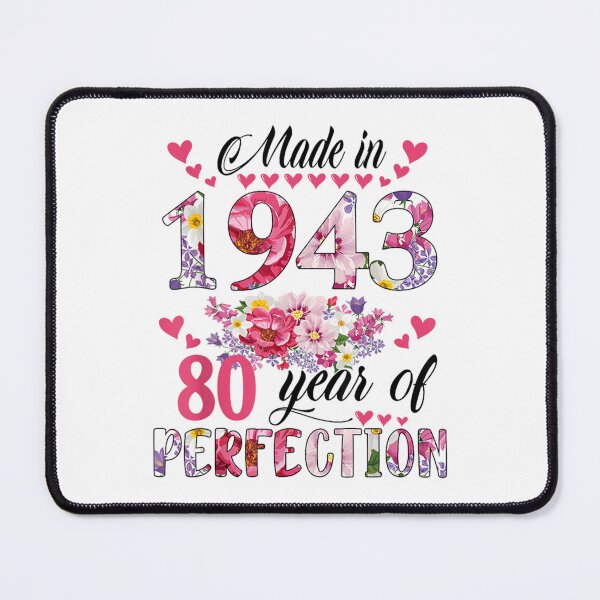 Item preview, Made In 1943 Floral 80 Year Old 80th Birthday For Women designed and sold by myrosetee.