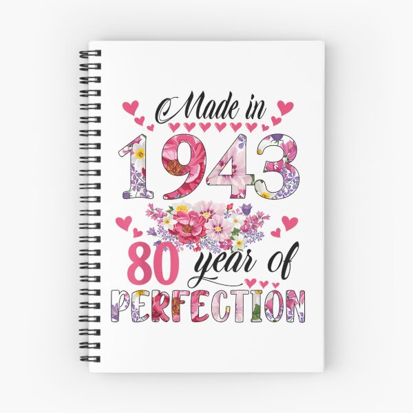 Item preview, Made In 1943 Floral 80 Year Old 80th Birthday For Women designed and sold by myrosetee.