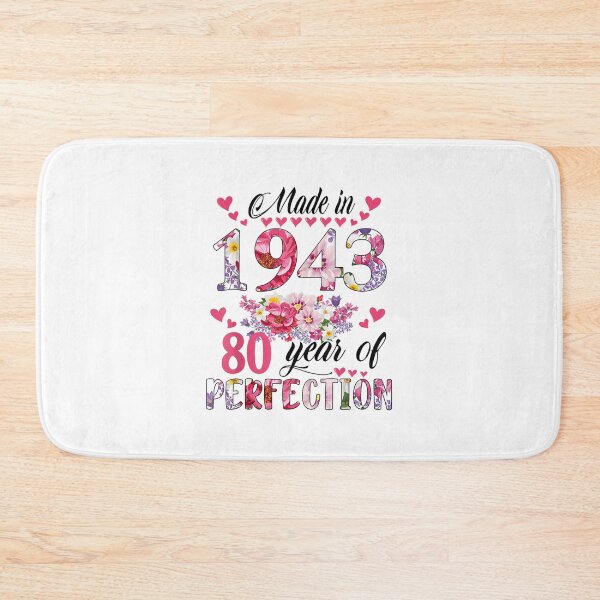 Item preview, Made In 1943 Floral 80 Year Old 80th Birthday For Women designed and sold by myrosetee.