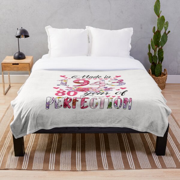 Item preview, Made In 1943 Floral 80 Year Old 80th Birthday For Women designed and sold by myrosetee.