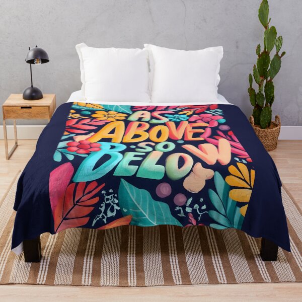 Item preview, As Above, So Below | Vibrant Typography Painting designed and sold by MildOrangeStore.