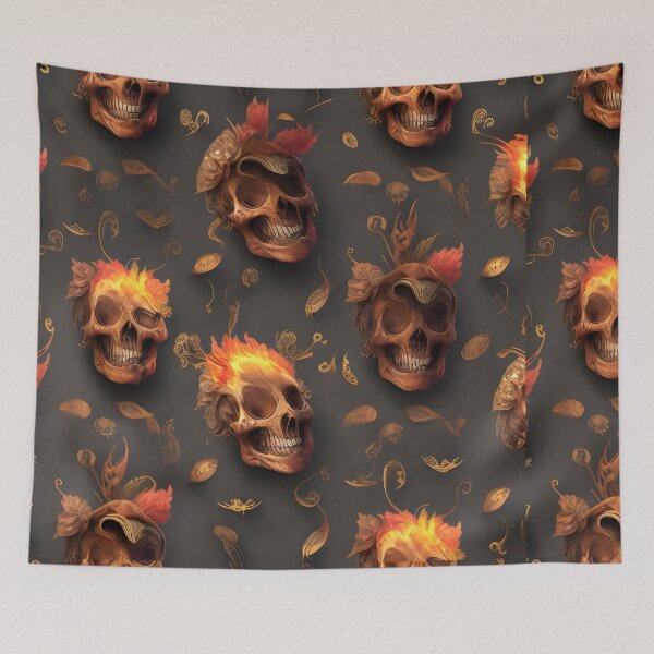 Item preview, Fire Skull Pattern designed and sold by Indie-Chille.