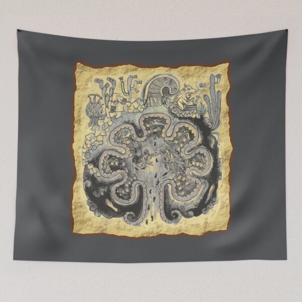 Item preview, Chicomoztoc Map (GreyBG) designed and sold by mixMixtli.
