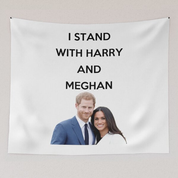 Item preview, I stand with Harry and Megan Black Text designed and sold by AleighaSkinne.