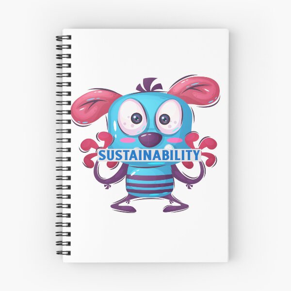 Item preview, Sustainability Blue Cartoon Animal Staring With Wide Eyes And Holding A Sign designed and sold by pixelplaza.