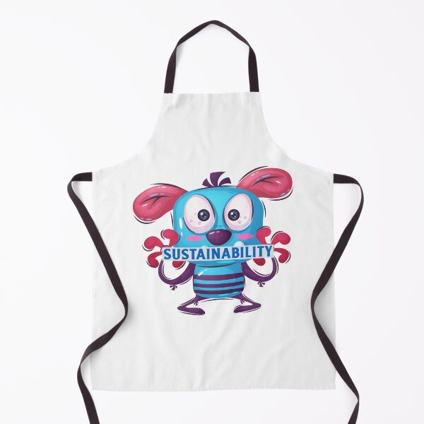 Item preview, Sustainability Blue Cartoon Animal Staring With Wide Eyes And Holding A Sign designed and sold by pixelplaza.