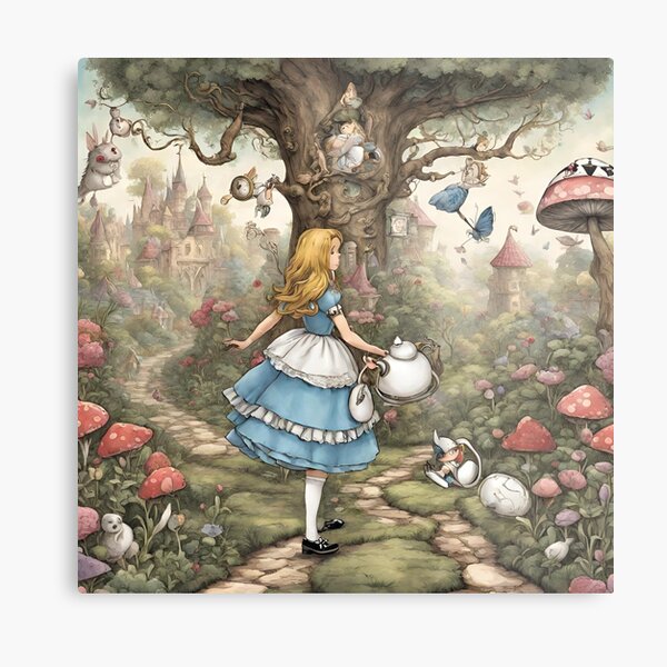 Alice Digital Backdrop - Wonderland Room - Trippy Wonderland Kitchen  Enchanted Room - JPG File - Wonderland Digital Background