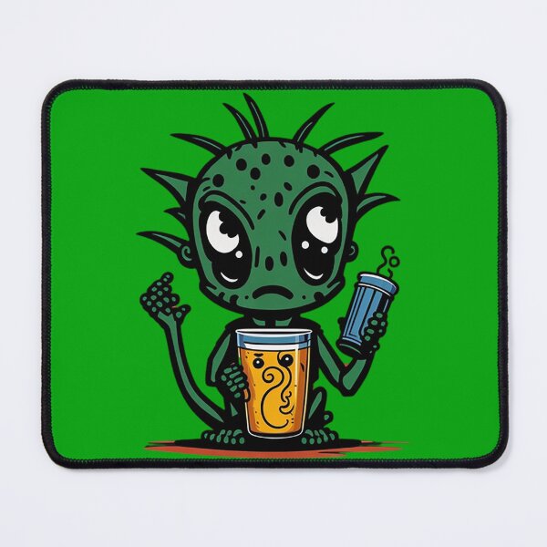 Item preview, Cute Cartoonish Alien With Beer Mug designed and sold by likbatonboot.