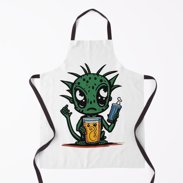 Item preview, Cute Cartoonish Alien With Beer Mug designed and sold by likbatonboot.