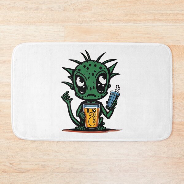 Item preview, Cute Cartoonish Alien With Beer Mug designed and sold by likbatonboot.