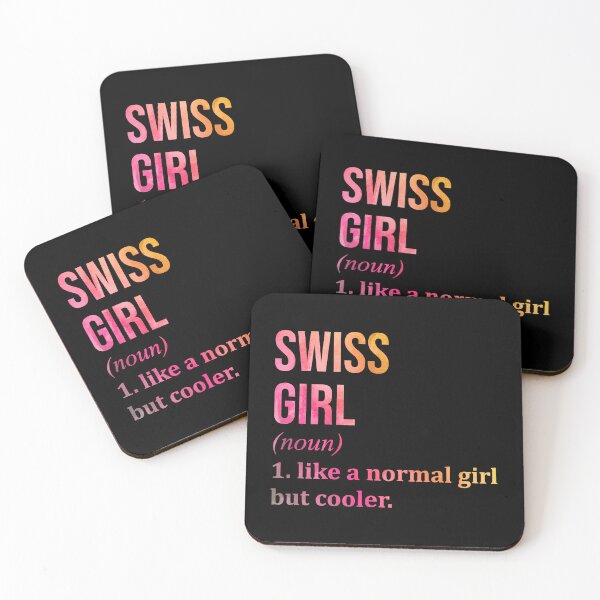 Item preview, Swiss Girl Definition Switzerland in Watercolor designed and sold by XCIV.