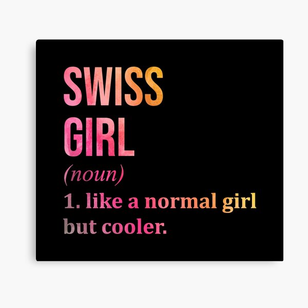 Item preview, Swiss Girl Definition Switzerland in Watercolor designed and sold by XCIV.
