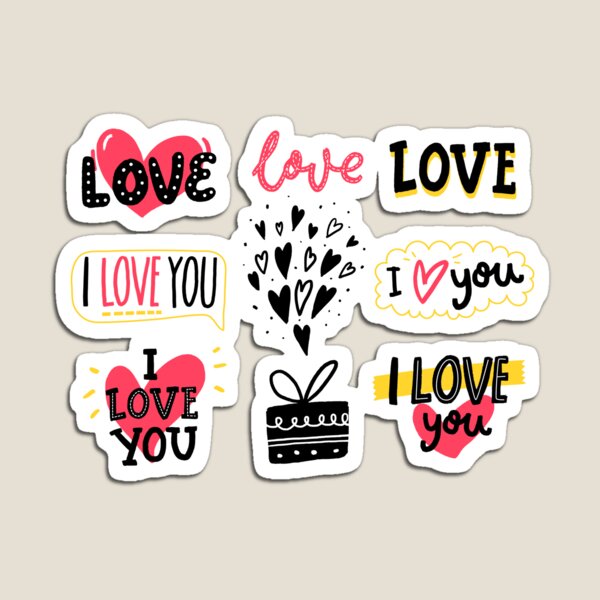 Love stickers set Greeting Card for Sale by Anna Kutukova