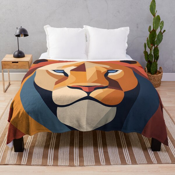 Item preview, lion in the style of figurative minimalism warm color designed and sold by Autaporn199.