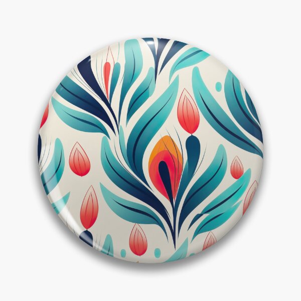 Item preview, Modern floral design inspired by pop art and rococo motifs designed and sold by Pflugart.