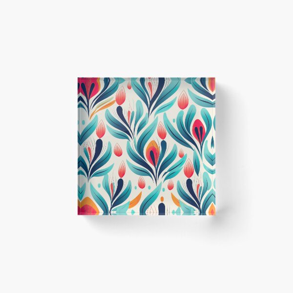 Item preview, Modern floral design inspired by pop art and rococo motifs designed and sold by Pflugart.