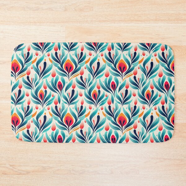 Item preview, Modern floral design inspired by pop art and rococo motifs designed and sold by Pflugart.