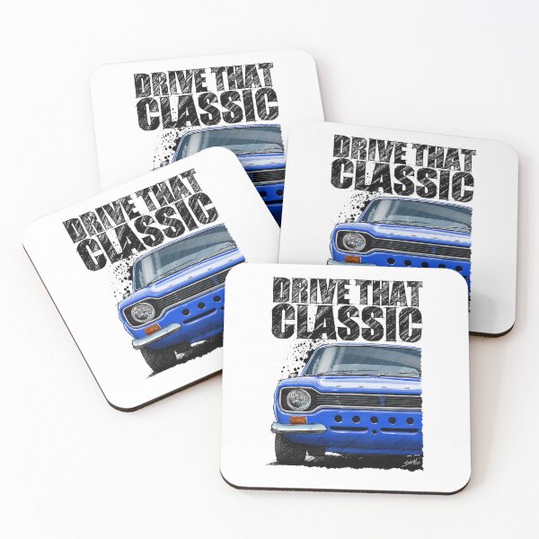Item preview, Drive That Classic featuring the Iconic Ford Escort mk1 RS2000 (Light Background) designed and sold by Petrolhead T-Shirts and Art.