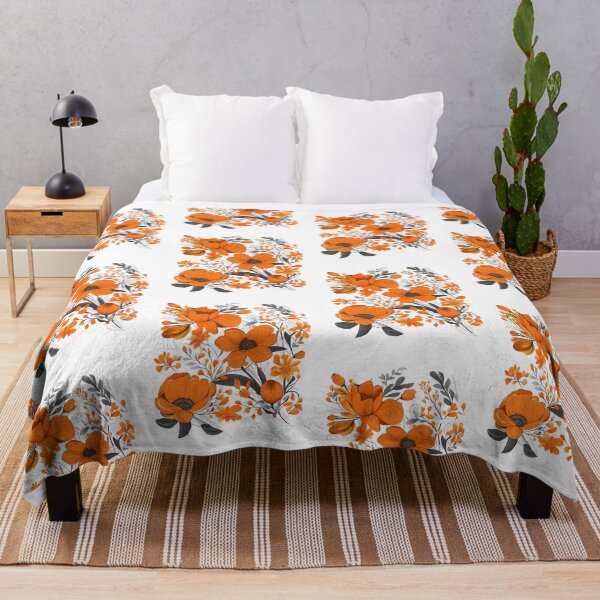 Item preview, Orange Summer flower garden designed and sold by Charmy Design.