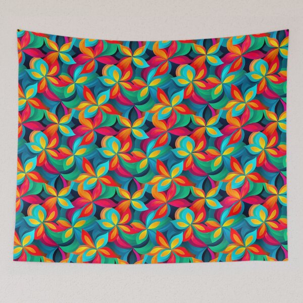 Item preview, Modern floral design inspired by pop art and rococo motifs designed and sold by Pflugart.