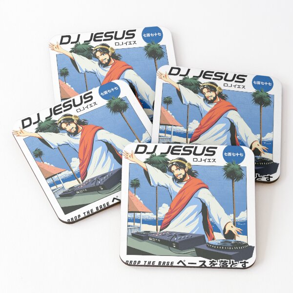 Item preview, Manga DJ Jesus - Christian Anime designed and sold by ChristlikeMerch.