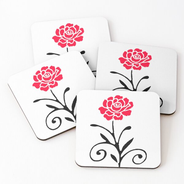 Item preview, Red Flower Sticker designed and sold by Bunmigraphics .