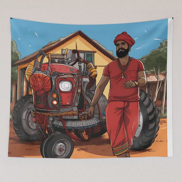 Item preview, Colourful Punjabi Bhangra Dancer Art designed and sold by PioneerX1.