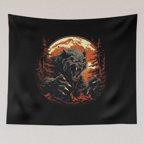 Item preview, HALLOWEEN WEREWOLF VINTAGE STYLE 1 designed and sold by justyna-s28.