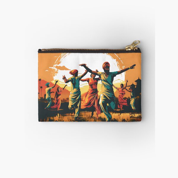 Item preview, Bhangra Dancers In Village Colourful Sunset designed and sold by PioneerX1.