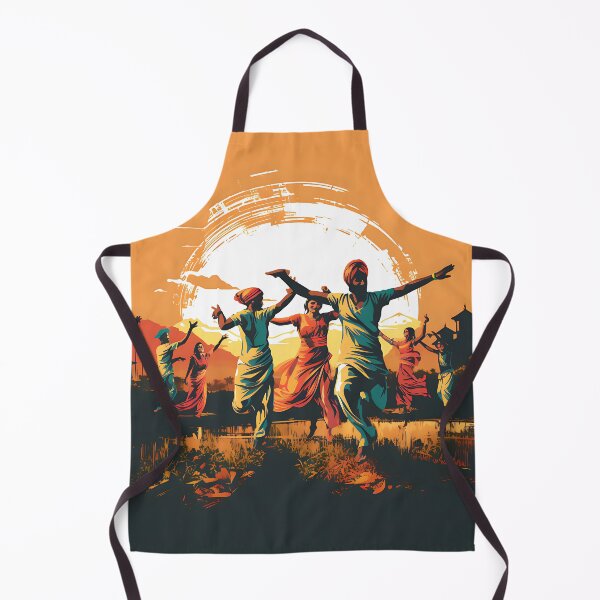 Artikelvorschau, Bhangra Dancers In Village Colourful Sunset entworfen und verkauft von PioneerX1.