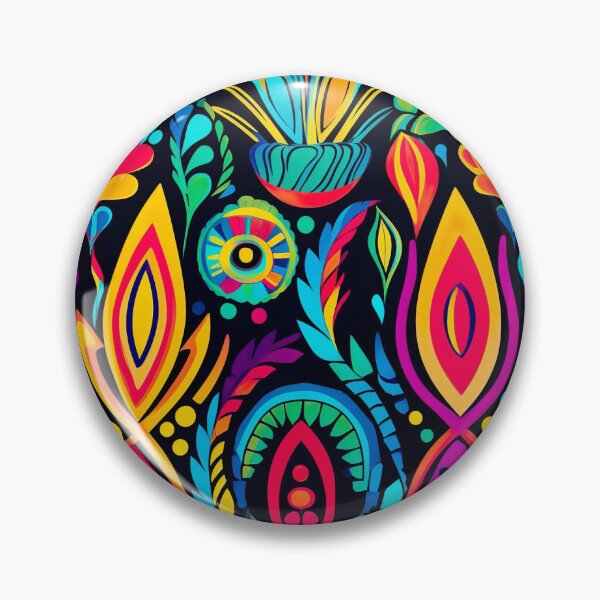 Item preview, Modern floral design inspired by pop art and rococo motifs designed and sold by Pflugart.