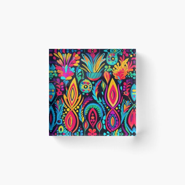Item preview, Modern floral design inspired by pop art and rococo motifs designed and sold by Pflugart.