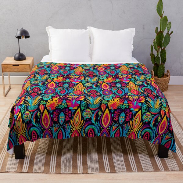 Item preview, Modern floral design inspired by pop art and rococo motifs designed and sold by Pflugart.