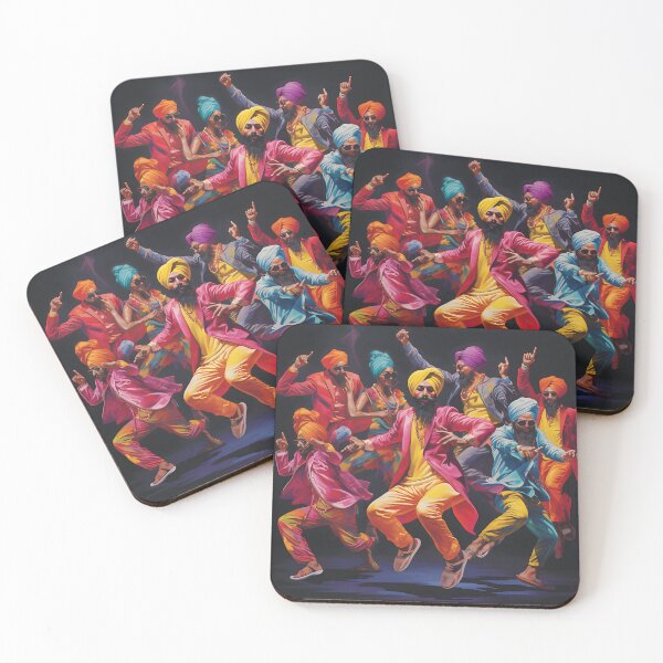 Item preview, Colourful Bhangra Dancers Art designed and sold by PioneerX1.