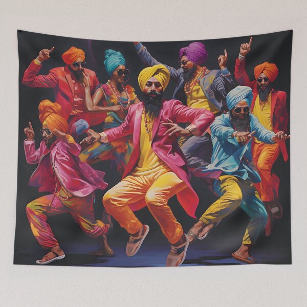 Artikelvorschau, Colourful Bhangra Dancers Art entworfen und verkauft von PioneerX1.
