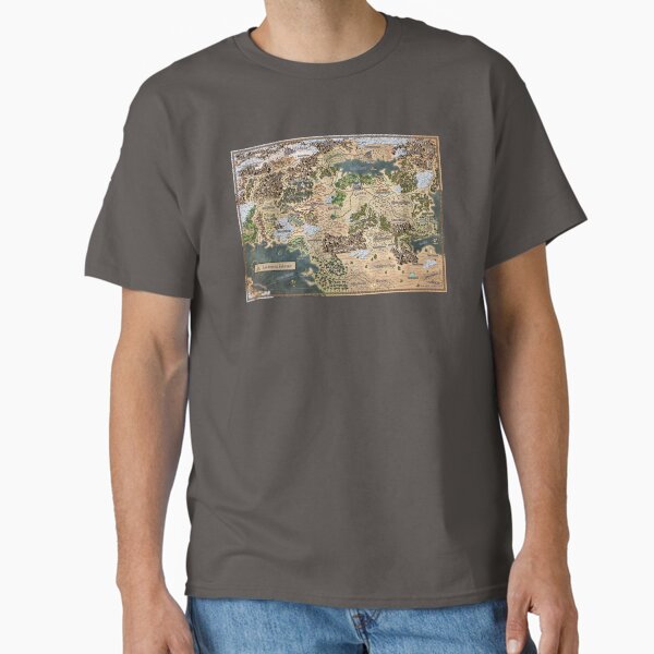 Mapa de las tierras Zekáinar Camiseta clásica