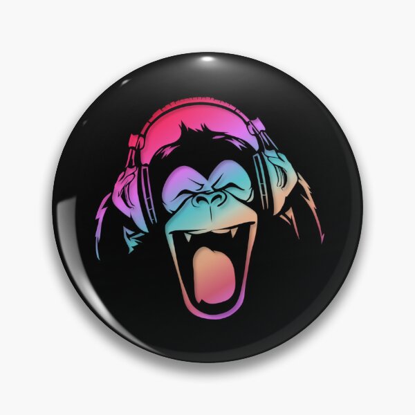 Item preview, Multicolored Holographic Gradient Pastel Chimp designed and sold by Paula Helit.