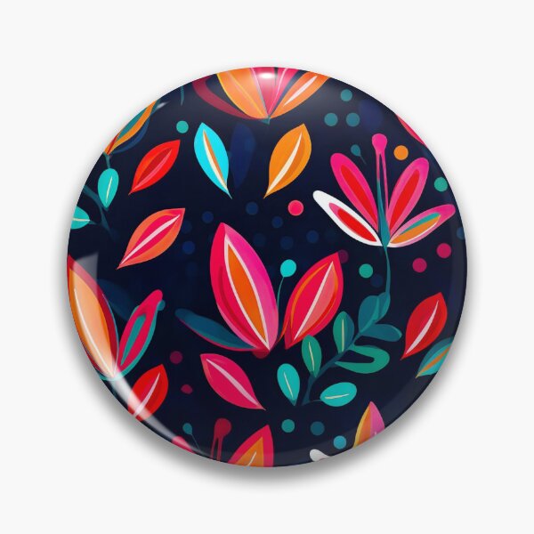 Item preview, Modern floral design inspired by pop art and rococo motifs designed and sold by Pflugart.